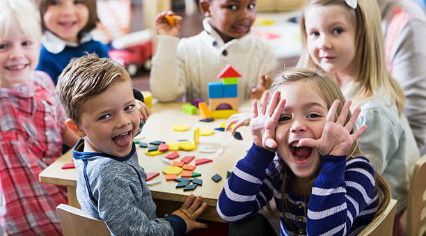 Starlings program facilitator working with children